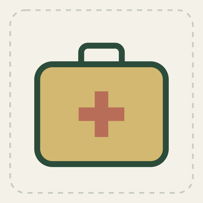 Illustration of a first aid kit