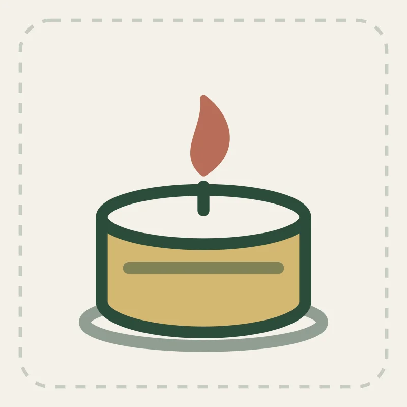 Illustration of a citronella candle in a tin