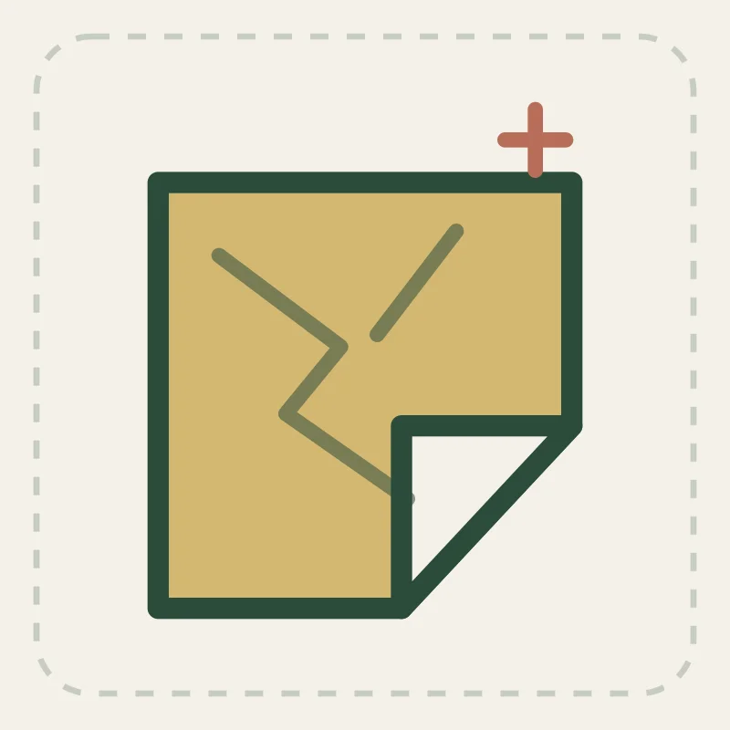 Illustration of a folded emergency blanket