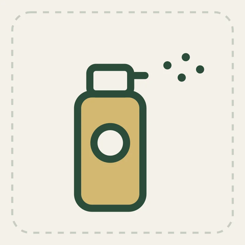 Illustration of a sunscreen spray bottle